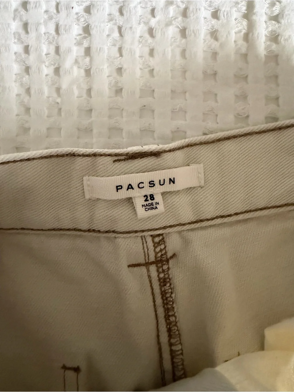 Pac Sun Ecru Carpenter Style shorts